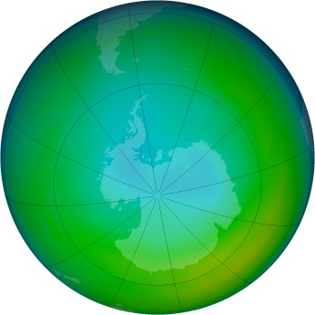 Antarctic ozone map for 1998-06